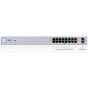 Schalter für das Netz mit Schaltschrank UBIQUITI US-16-150W 16P GIGABIT