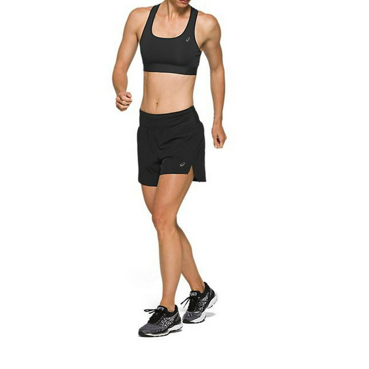 Damen-Sportshorts Asics Road 5.5In Schwarz