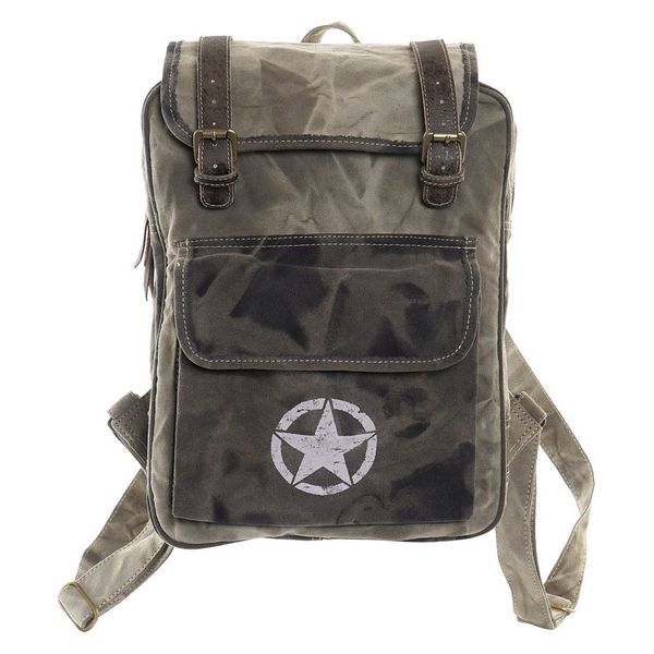 Rucksack DKD Home Decor Star Blau Polyester (30 x 12 x 40 cm)