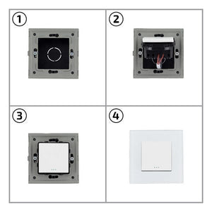 Einzel-Kippschalter Gekreuzt Ledkia Modern 4496 PC