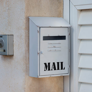 Mail Weißer Postkasten aus Metall - myhappybrands.com